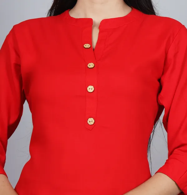 Women_Solid_Straight_Kurta_(Red)