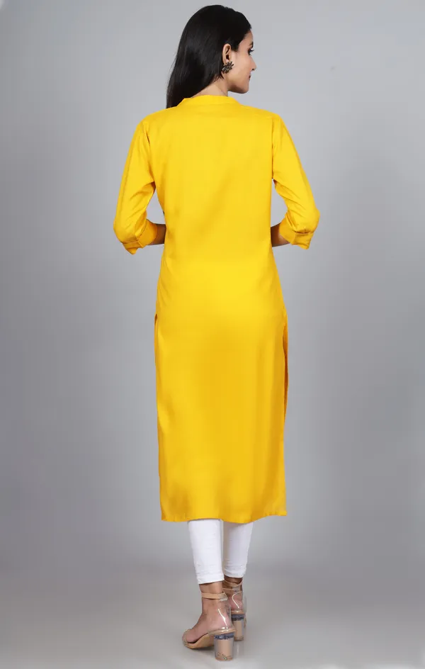 Women_Solid_Straight_Kurta_(Yellow)