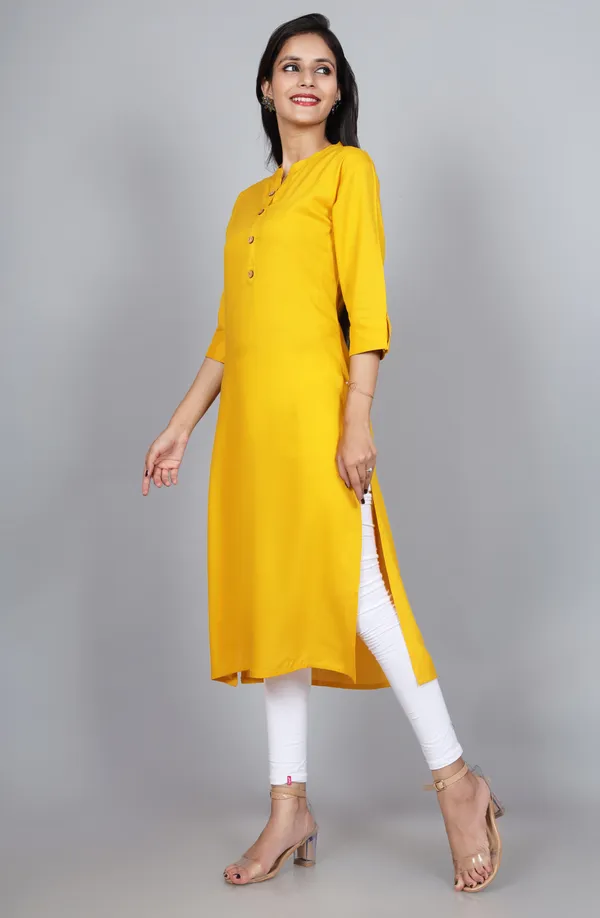Women_Solid_Straight_Kurta_(Yellow)