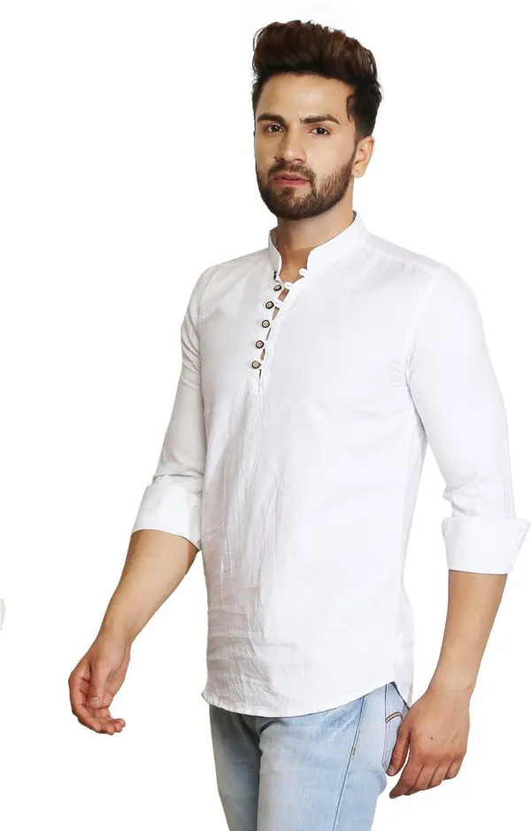 Men_Solid_Straight_Kurta_(White)