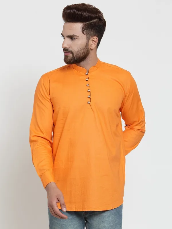 Men_Solid_Straight_Kurta_(Yellow)