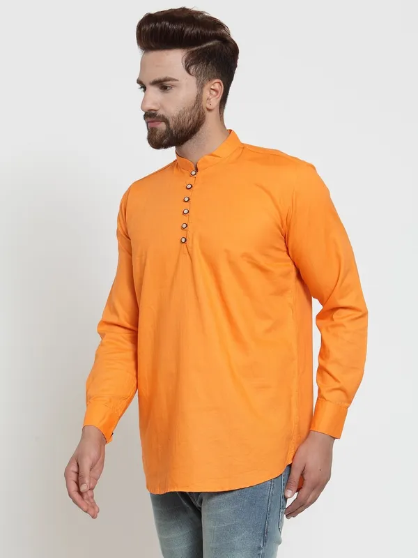 Men_Solid_Straight_Kurta_(Yellow)