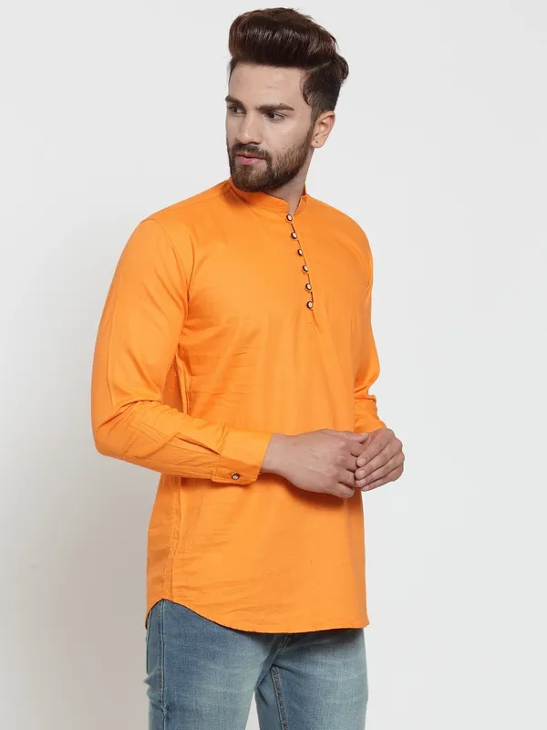 Men_Solid_Straight_Kurta_(Yellow)