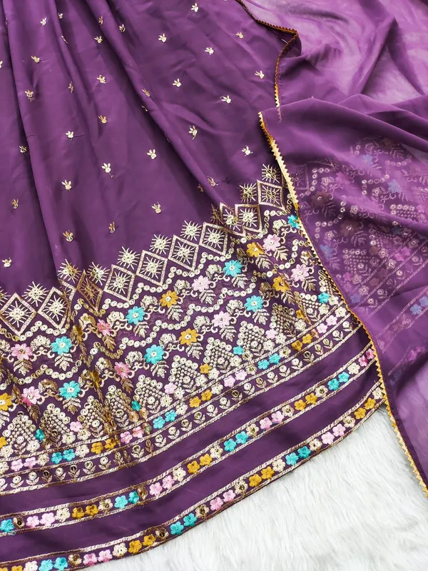 Lavender_Emb_Gown_With_Dupattas