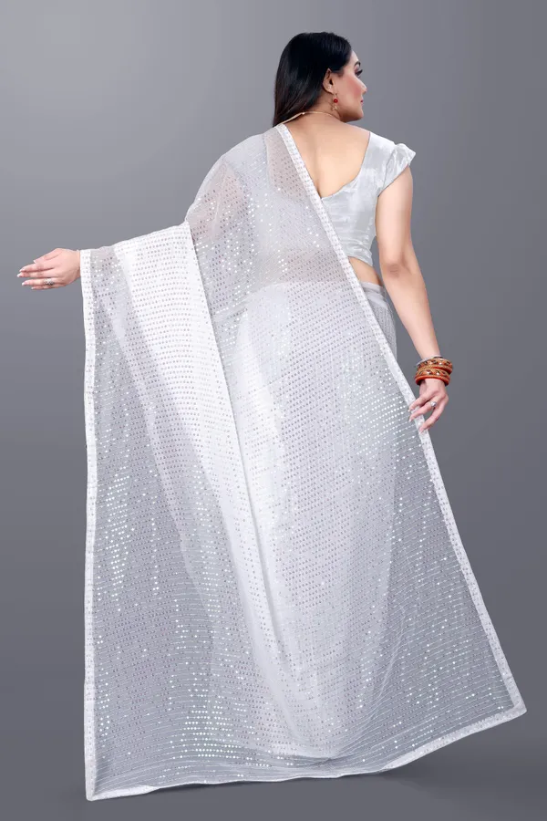 White_Georgette_Saree_Versatile_Elegance_for_Casual_and_Formal_Occasions