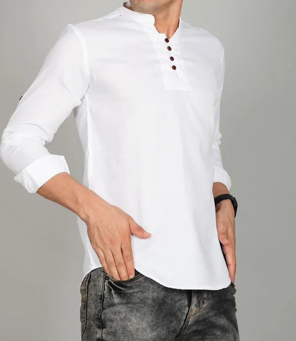 Men_Solid_Straight_Kurta_(White)