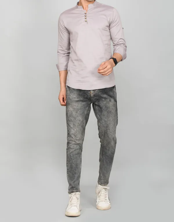 Men_Solid_Straight_Kurta_(Grey)