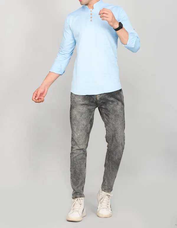 Men_Solid_Straight_Kurta_(Light_Blue)