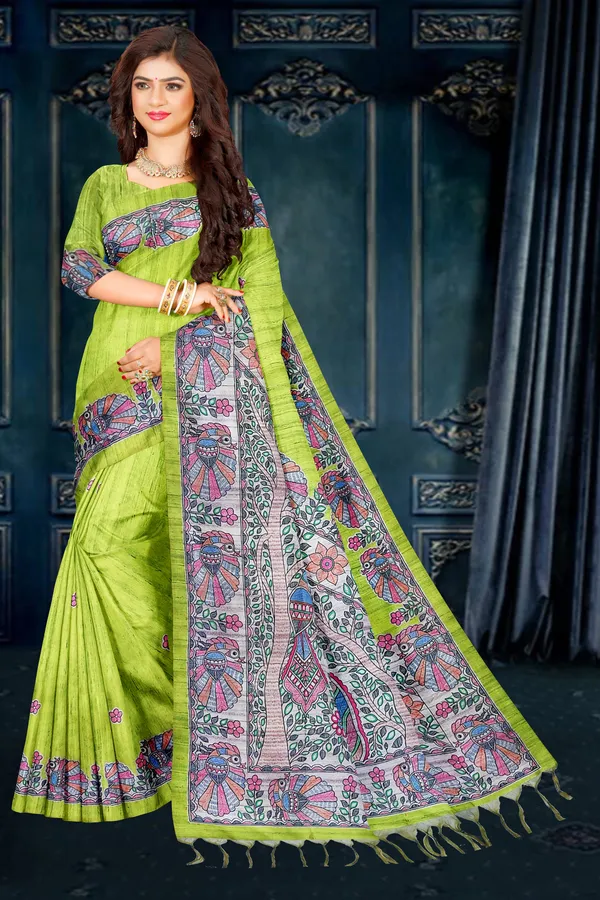 Printed_Madhubani_Cotton_Silk_saree_for_women