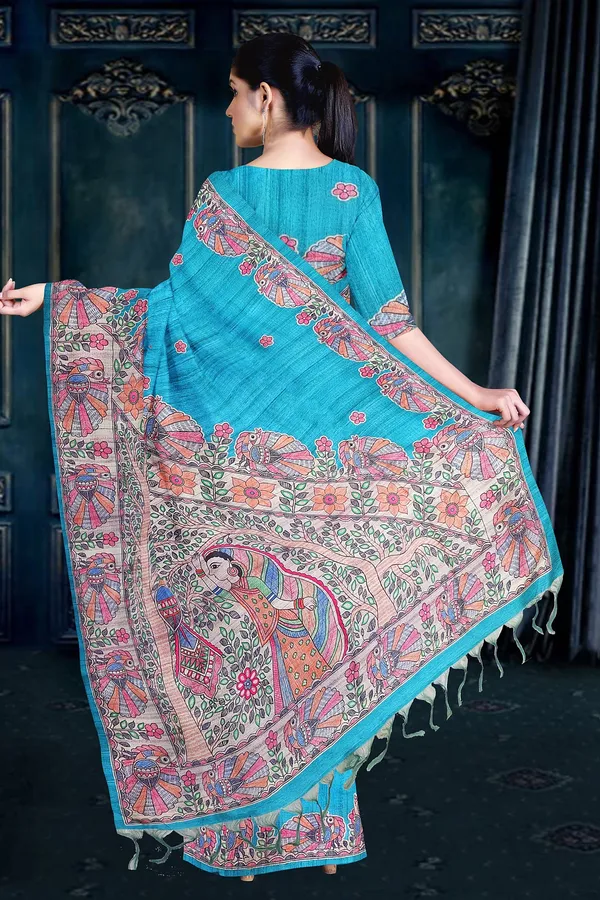 Printed_Madhubani_Cotton_Silk_saree_for_women