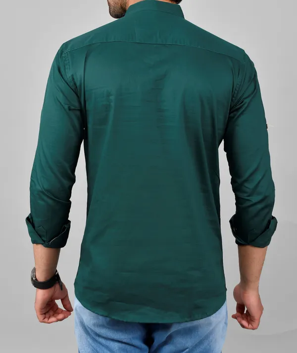 Men_Solid_Straight_Kurta_(Dark_Green)