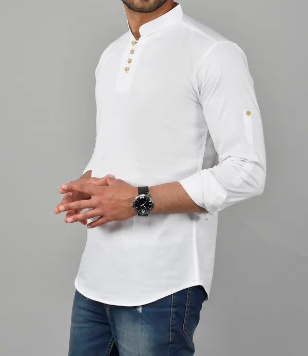 Men_Solid_Straight_Kurta_(White)