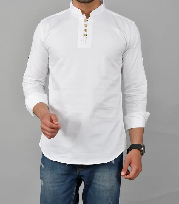 Men_Solid_Straight_Kurta_(White)