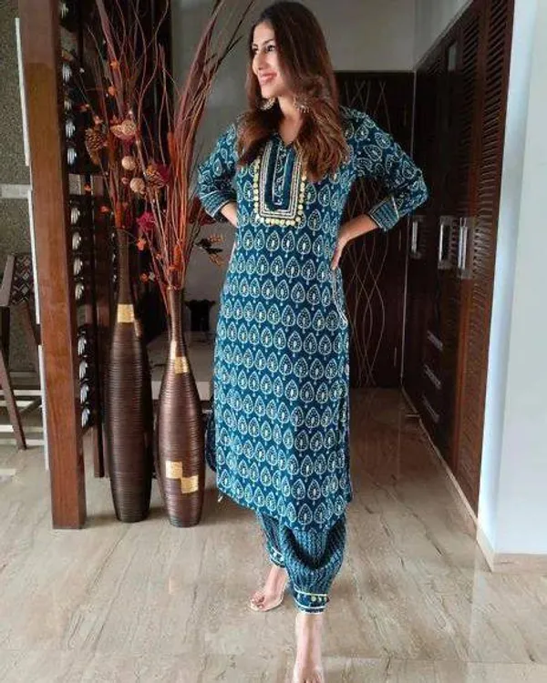 Designer_Afghani_Kurti_Pent_and_dupatta_set