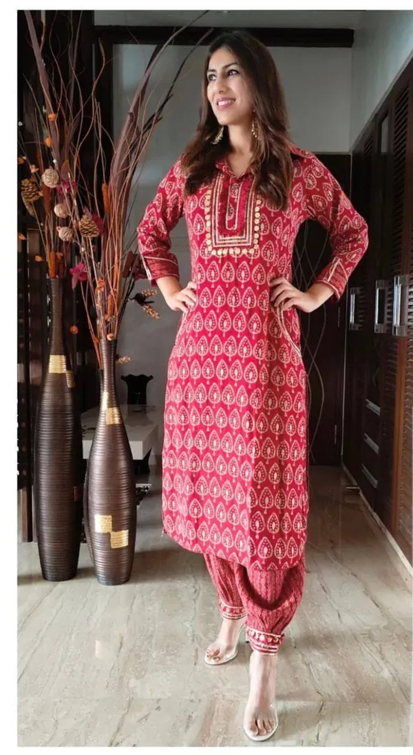 Designer_Afghani_Kurti_Pent_and_dupatta_set