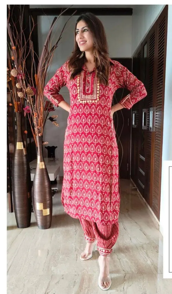 Designer_Afghani_Kurti_Pent_and_dupatta_set