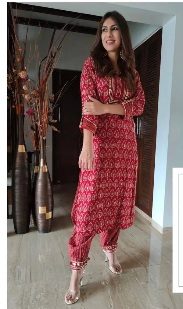 Designer_Afghani_Kurti_Pent_and_dupatta_set