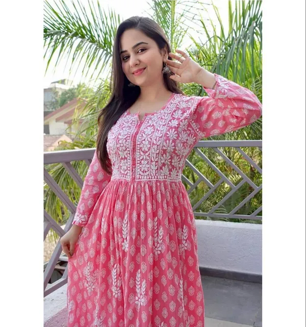 Beautiful_Women_Pink_Chikankari_Gown_for_Wedding_and_Party_wear