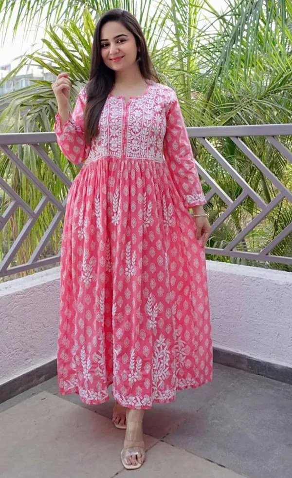Beautiful_Women_Pink_Chikankari_Gown_for_Wedding_and_Party_wear