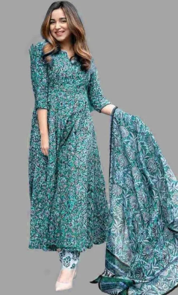 Khushank_Woman's_&_Girl's_Rayon_&_Cotton_Fabric_Kurti_With_Pant_And_Duppata