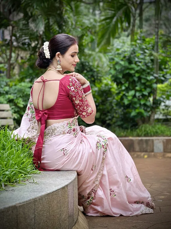 Beautiful_Pink_Saree_With_Designer_Blouse_Indian_Wedding_Saree
