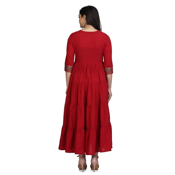 Maroon_Mangalgiri_Tiered_Dress_For_Women_Stylish_Tiered_Dress_For_Women_Western_A-Line_Maxi_Long_Gown__Mangalgiri_Cotton_Dresses_For_Ladies_1_Piece_Dress