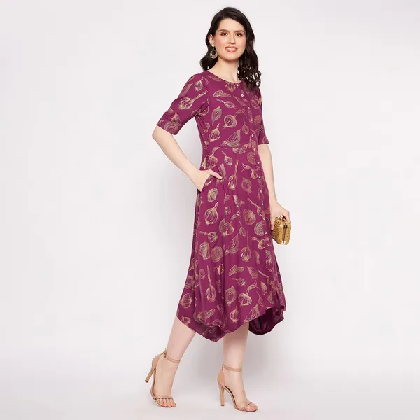 Lavender_Rangaval_Viscose_Cowl_Antique_Foil_Dress_For_Women
