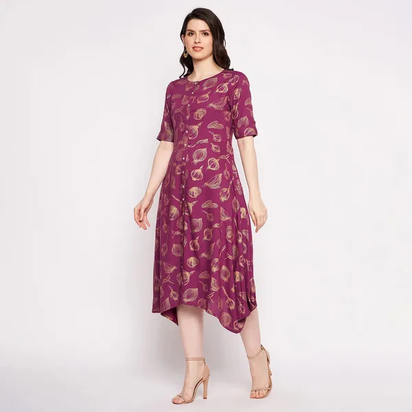 Lavender_Rangaval_Viscose_Cowl_Antique_Foil_Dress_For_Women