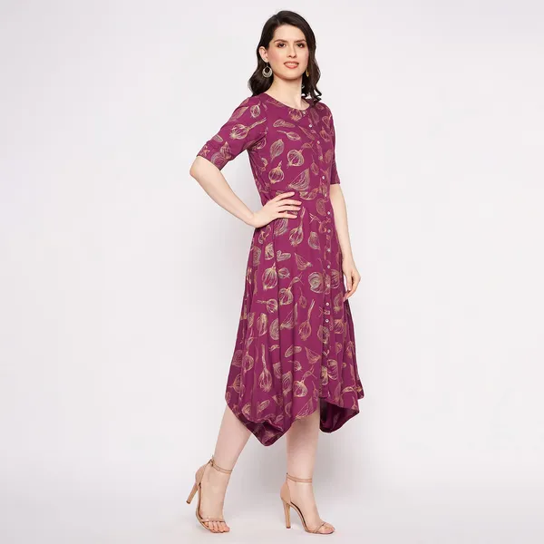 Lavender_Rangaval_Viscose_Cowl_Antique_Foil_Dress_For_Women