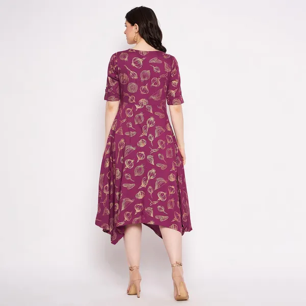 Lavender_Rangaval_Viscose_Cowl_Antique_Foil_Dress_For_Women