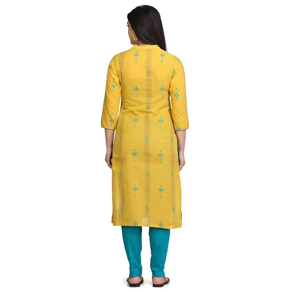 Yellow_Kurti_For_Women_Readymade_Embroidered_Buti_South_Cotton_A-Line_Kurta__Mangalgiri_Dressess_For_Ladies_Printed_1_Pcs