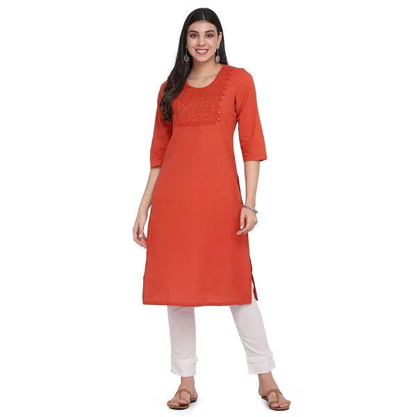 Maroon_Mangalgiri_Cotton__Embroidered_Straight_Kurta_With_Pant_Readymade_Cotton_Kurti_For_Women_Dress_For_Ladies/Girls_Mirror_Work_Emb._2_Pcs