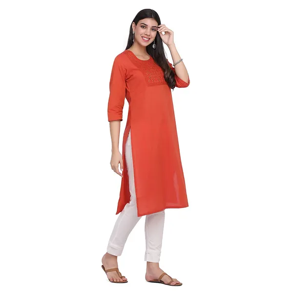 Maroon_Mangalgiri_Cotton__Embroidered_Straight_Kurta_With_Pant_Readymade_Cotton_Kurti_For_Women_Dress_For_Ladies/Girls_Mirror_Work_Emb._2_Pcs