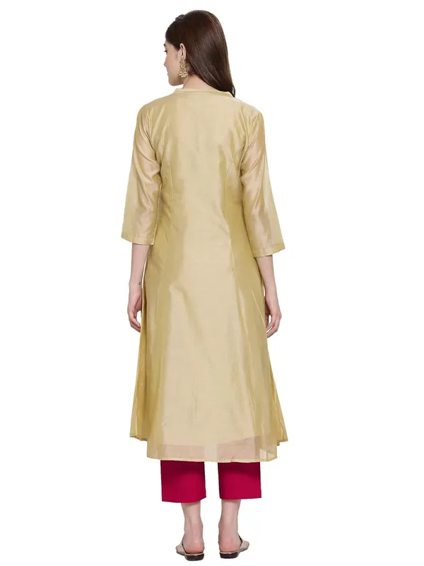 Beige_Gold_Chanderi_Silk_Anarkali_Kurta_Readymade_Outfit_Kurti_For_Women_Kurta_For_Ladies_Embroidery_1_Pcs