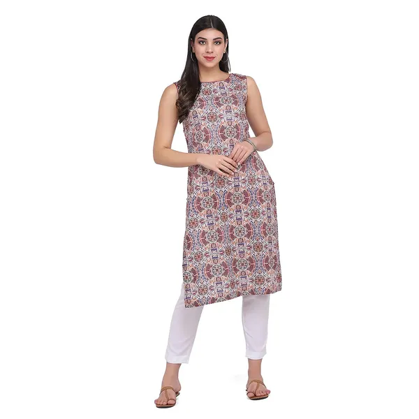 Off_White_Cotton_Sleeveless_Kurta_Readymade_Outfit_Cotton_Kurti_For_Women_Dress_For_Ladies_Printed_1_Pcs