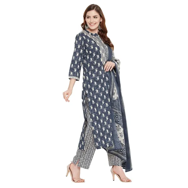 Indigo_Cotton_Straight_Suit_Set_With_Dupatta_Readymade_Kurti_Pant_Set_Cotton_Straight_Kurta__3_Piece_Set