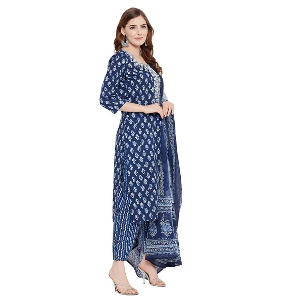 Navy_Blue_Cotton_Straight_Suit_Set_With_Dupatta_Readymade_Kurti_Pant_Set_Cotton_Straight_Kurta__3_Pcs_Set