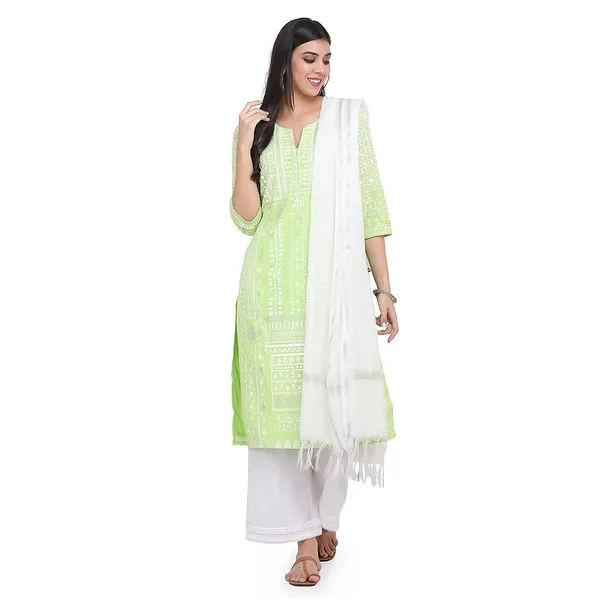 Light_Green_Cotton_Straight_Suit_Set_With_Dupatta_Readymade_Party_Outfit_Kurti_Palazoo_Set_Cotton_Kurta__3_Pcs_Set