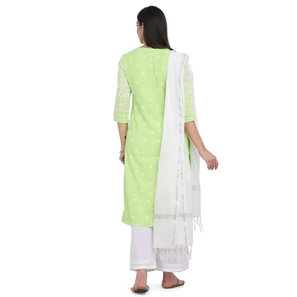 Light_Green_Cotton_Straight_Suit_Set_With_Dupatta_Readymade_Party_Outfit_Kurti_Palazoo_Set_Cotton_Kurta__3_Pcs_Set