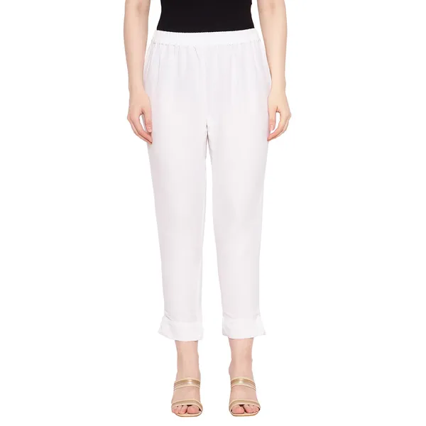 White_Linen_Solid_Pant_For_Women_Stylish_Latest_White_Soft_Linen_Pant_For_Girls_Regular_Fit_Casual_Trouser_For_Woman_Formal_Pant_For_Office