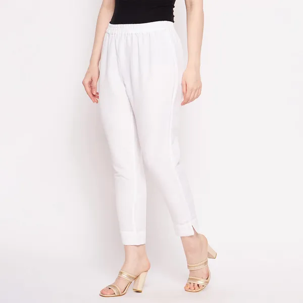 White_Linen_Solid_Pant_For_Women_Stylish_Latest_White_Soft_Linen_Pant_For_Girls_Regular_Fit_Casual_Trouser_For_Woman_Formal_Pant_For_Office