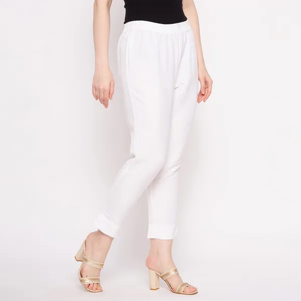 White_Linen_Solid_Pant_For_Women_Stylish_Latest_White_Soft_Linen_Pant_For_Girls_Regular_Fit_Casual_Trouser_For_Woman_Formal_Pant_For_Office