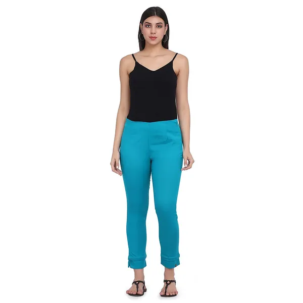 Rama_Green_Cotton_Flex_Pants_For_Women_Stylish_Latest_Ragular_Fit_Casual_Trouser_For_Girls_&_Woman_Pant_For_Office_Wear