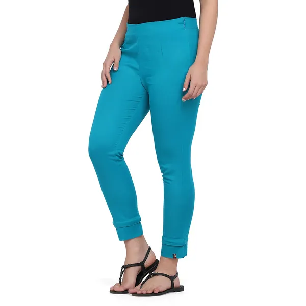 Rama_Green_Cotton_Flex_Pants_For_Women_Stylish_Latest_Ragular_Fit_Casual_Trouser_For_Girls_&_Woman_Pant_For_Office_Wear