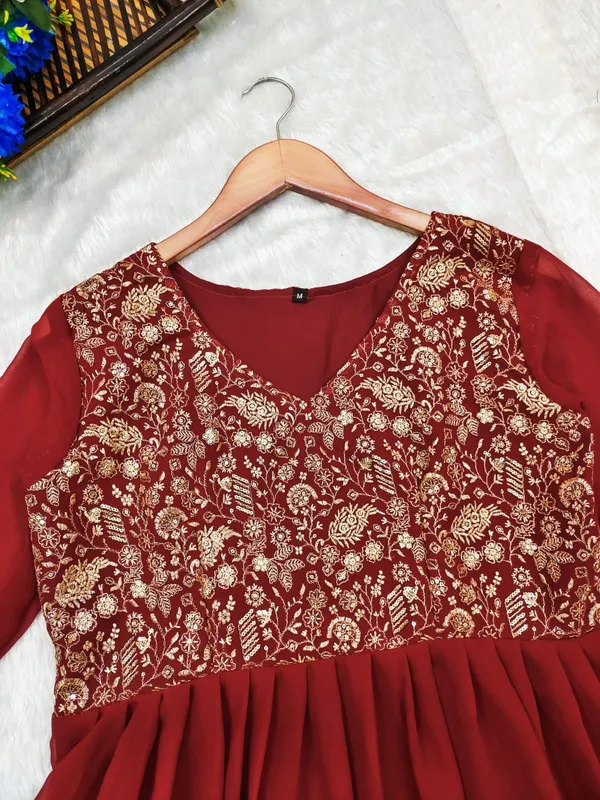 Rust_Akansha_Embroidery_Gown