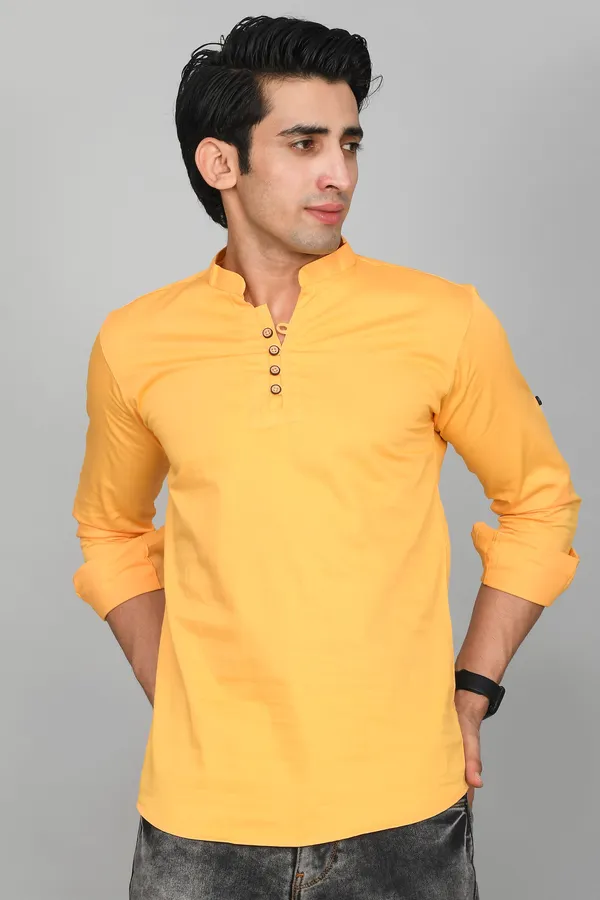 Men_Solid_Straight_Kurta_(Yellow)