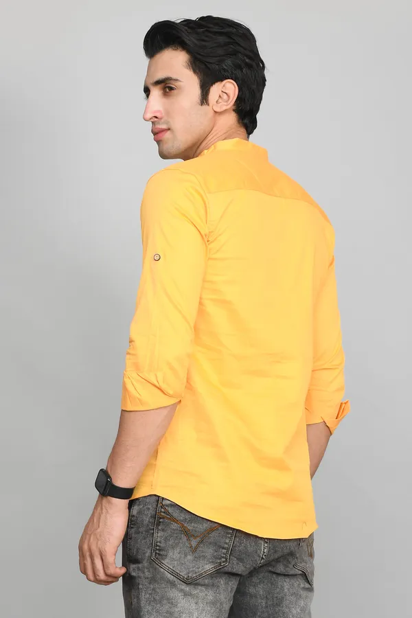 Men_Solid_Straight_Kurta_(Yellow)