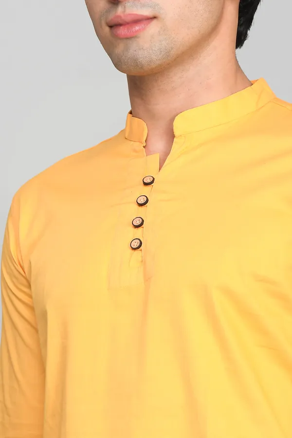 Men_Solid_Straight_Kurta_(Yellow)