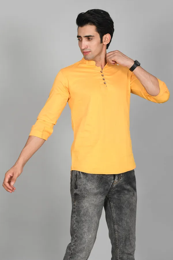Men_Solid_Straight_Kurta_(Yellow)