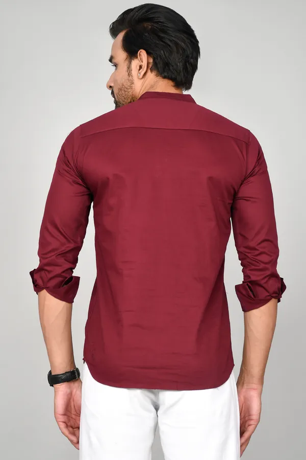 Men_Solid_Straight_Kurta_(Maroon)